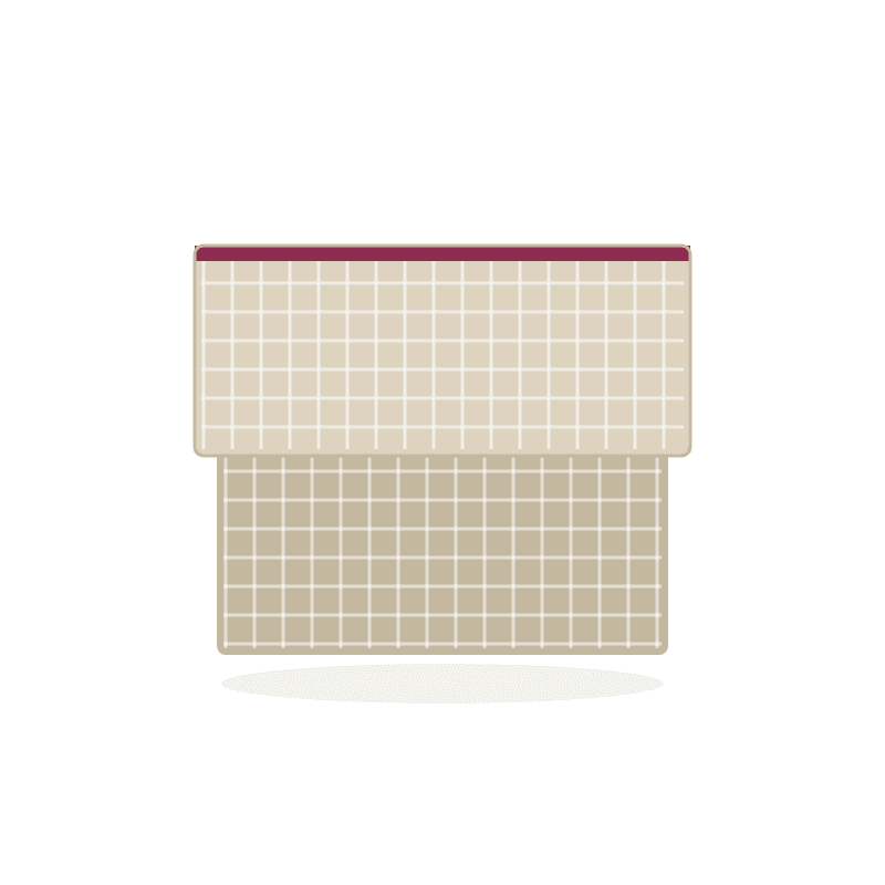 Waffle tea towel, pair — Linen, 50 × 70 cm